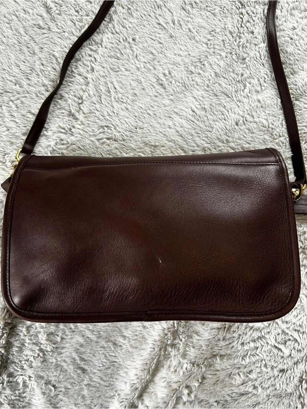 Coach 1980s Rare Convertible Clutch Burgundy Leather Gold Hardware